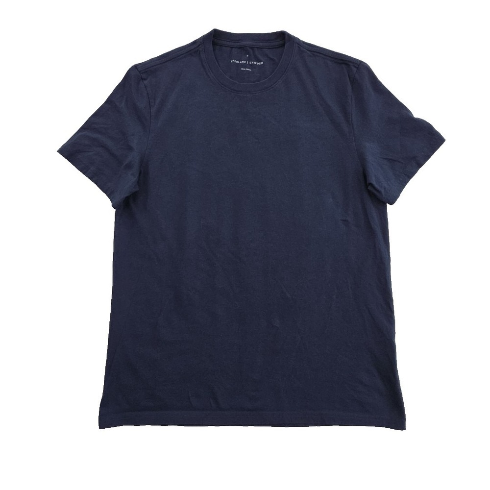 Everlane The Uniform Essential Organic Crew Tee M Navy Blue Organic Cotton NWOT - Picture 1 of 13
